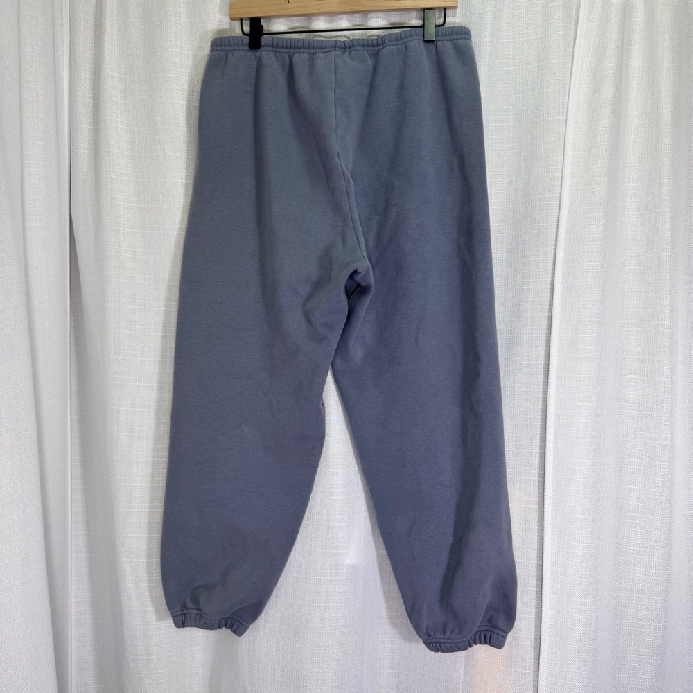 Skims Fleece Lined Jogger Sweatpants Womens Large Cotton Blend Blue Vintage Wash - Picture 2 of 10